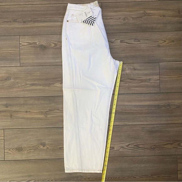 Free People X Sandrine Rose High Waist White Buckle Pants - NEW - Picture 11 of 11